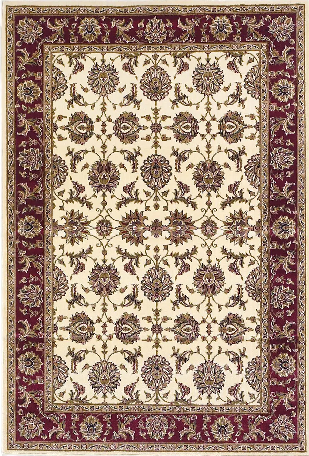 Cambridge 7312 Ivory/Red Kashan Area Rug Product Image