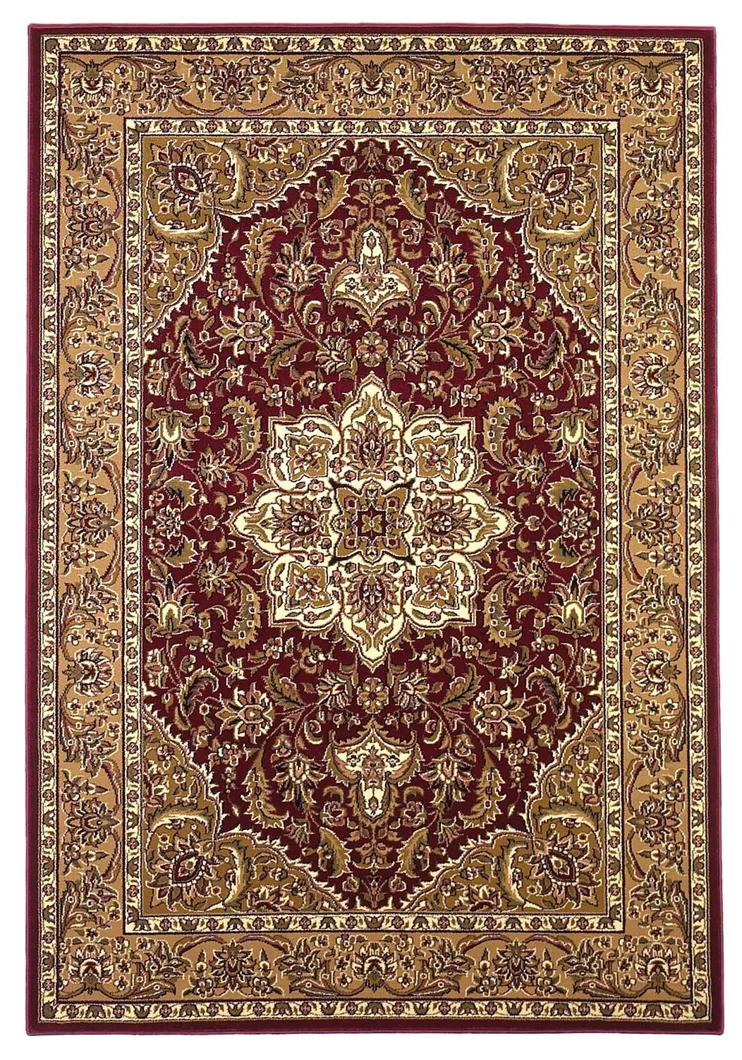 Cambridge 7326 Red/Beige Kashan Medallion Area Rug Product Image