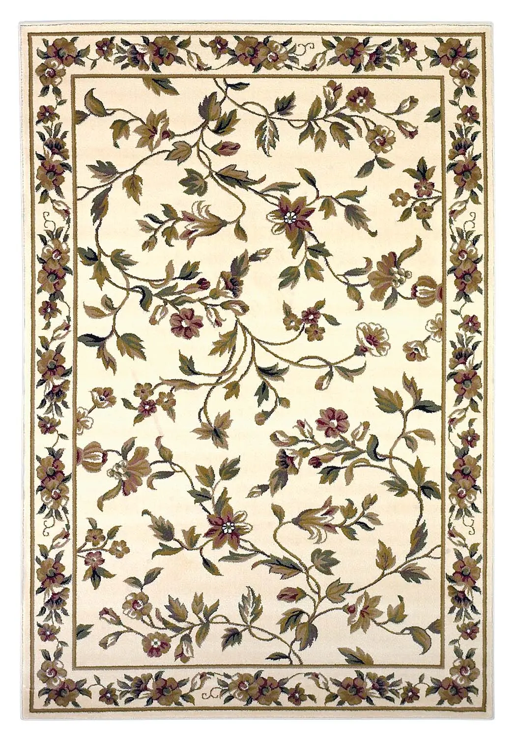 Cambridge 7331 Ivory Floral Vine Area Rug