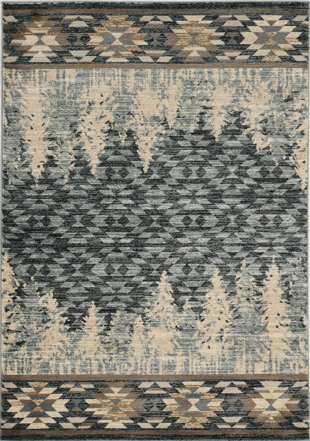 Chester 5636 Slate Blue Pines Area Rug