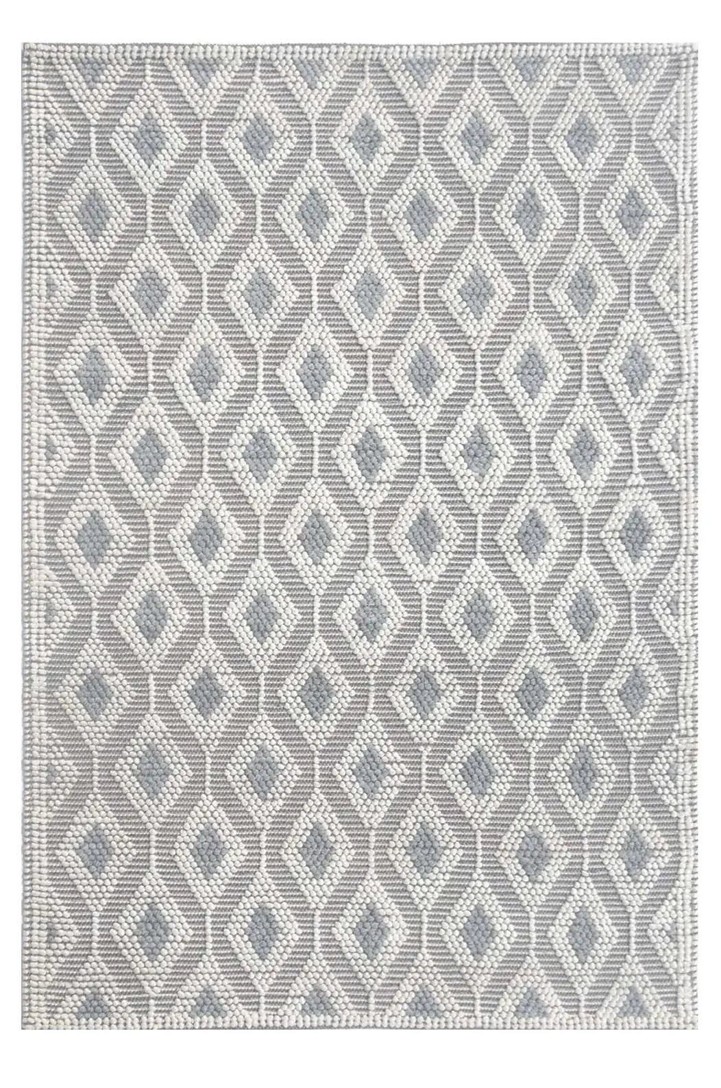 Chloe 7723 Ivory Grey Trellis Area Rug