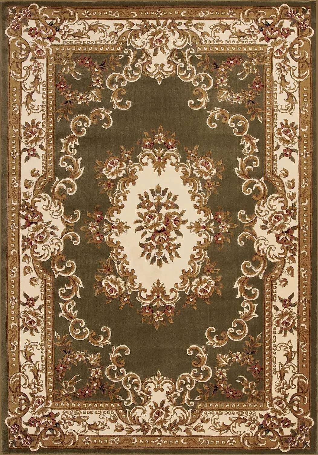 Corinthian 5312 Green/Ivory Aubusson Area Rug Product Image