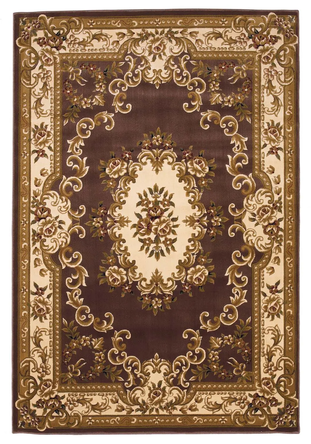 Corinthian 5313 Plum/Ivory Aubusson Area Rug