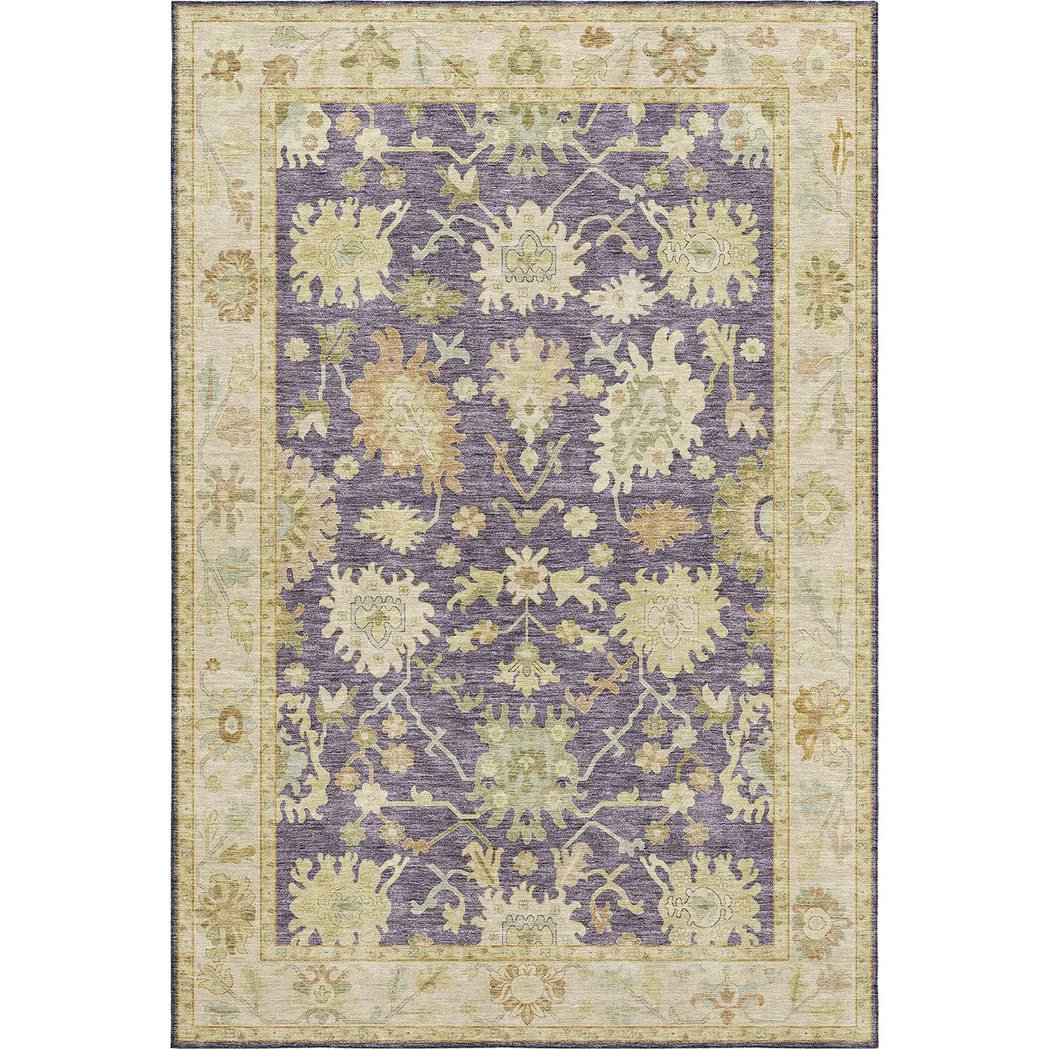 Hatay HY2 Eggplant Modern Rug