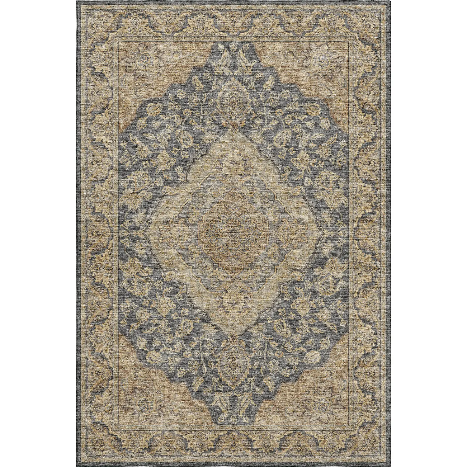 Hatay HY3 Charcoal Modern Rug