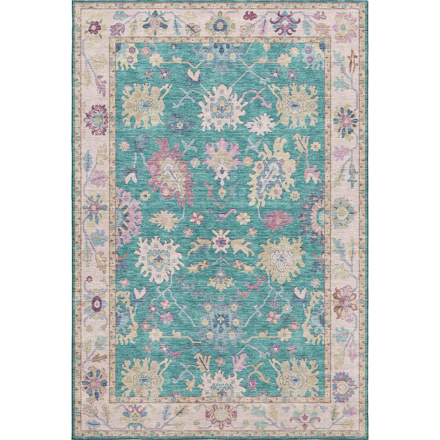 Hatay HY7 Teal Modern Rug