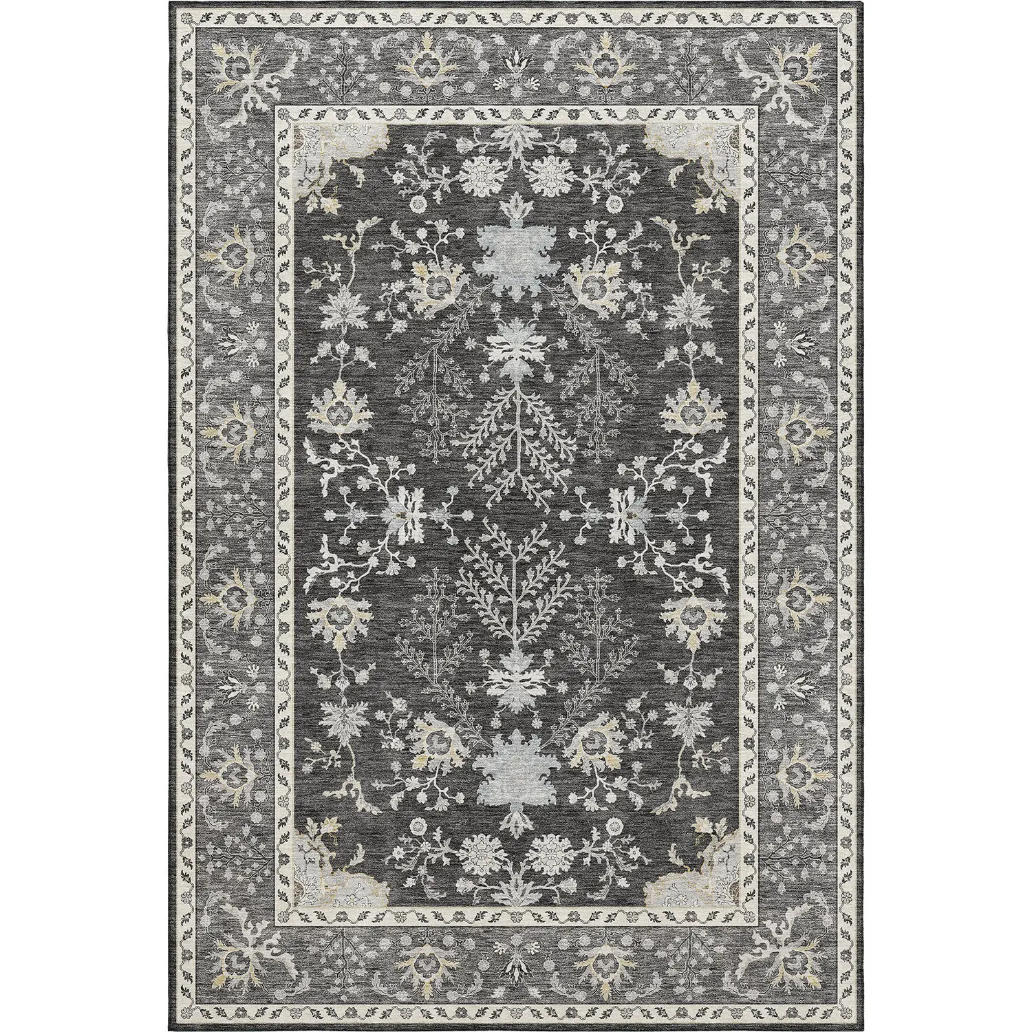 Hatay HY9 Charcoal Modern Rug