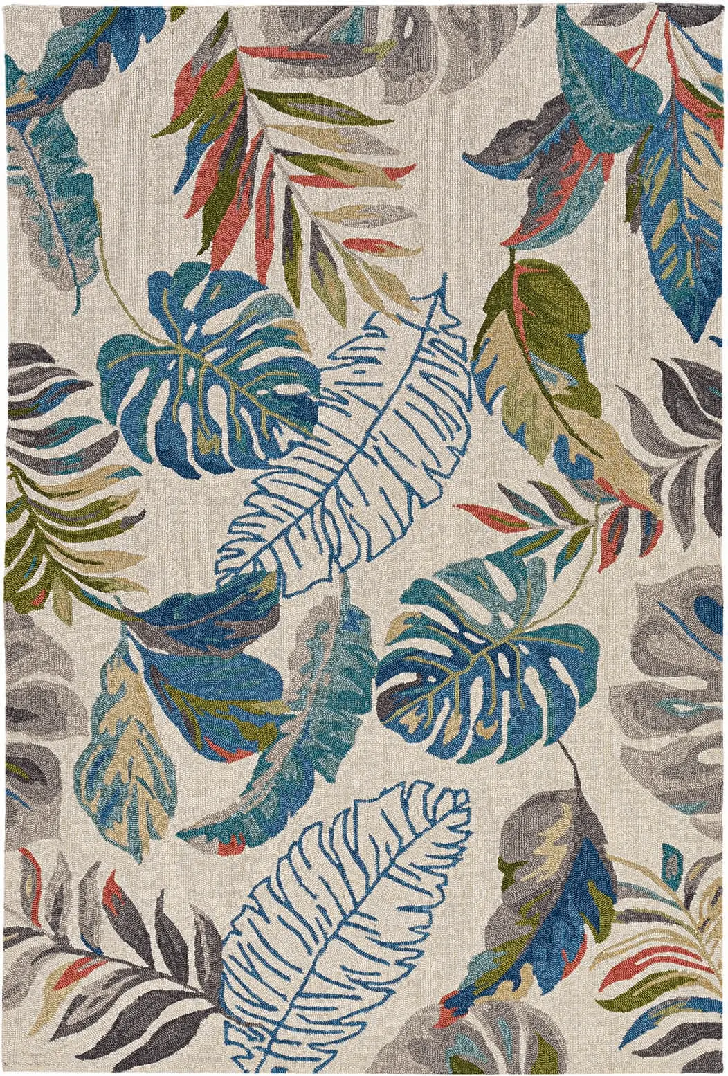Harbor 4211 Ivory/Teal Palms Area Rug