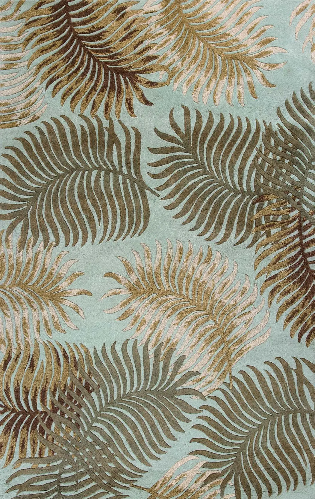 Havana 2612 Aqua Fern View Area Rug Product Image