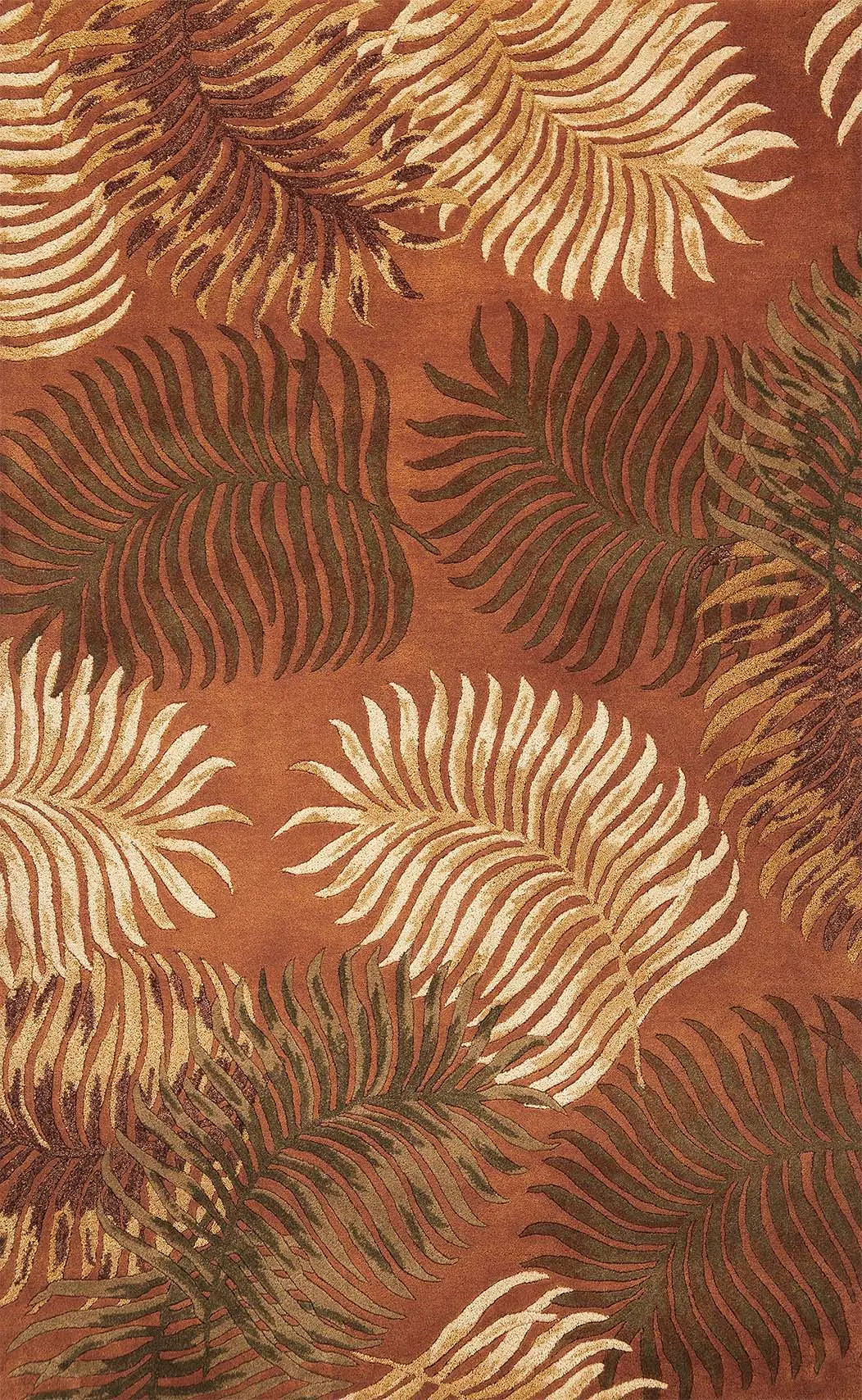 Havana 2623 Rust Fern View Area Rug