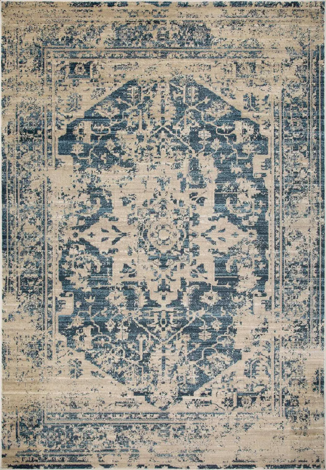 Heritage 9367 Ivory/Blue Elegance Area Rug