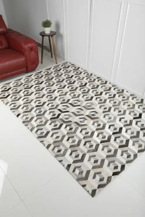 MODERN LOOM JR-0017 Leather Patchwork Rugs