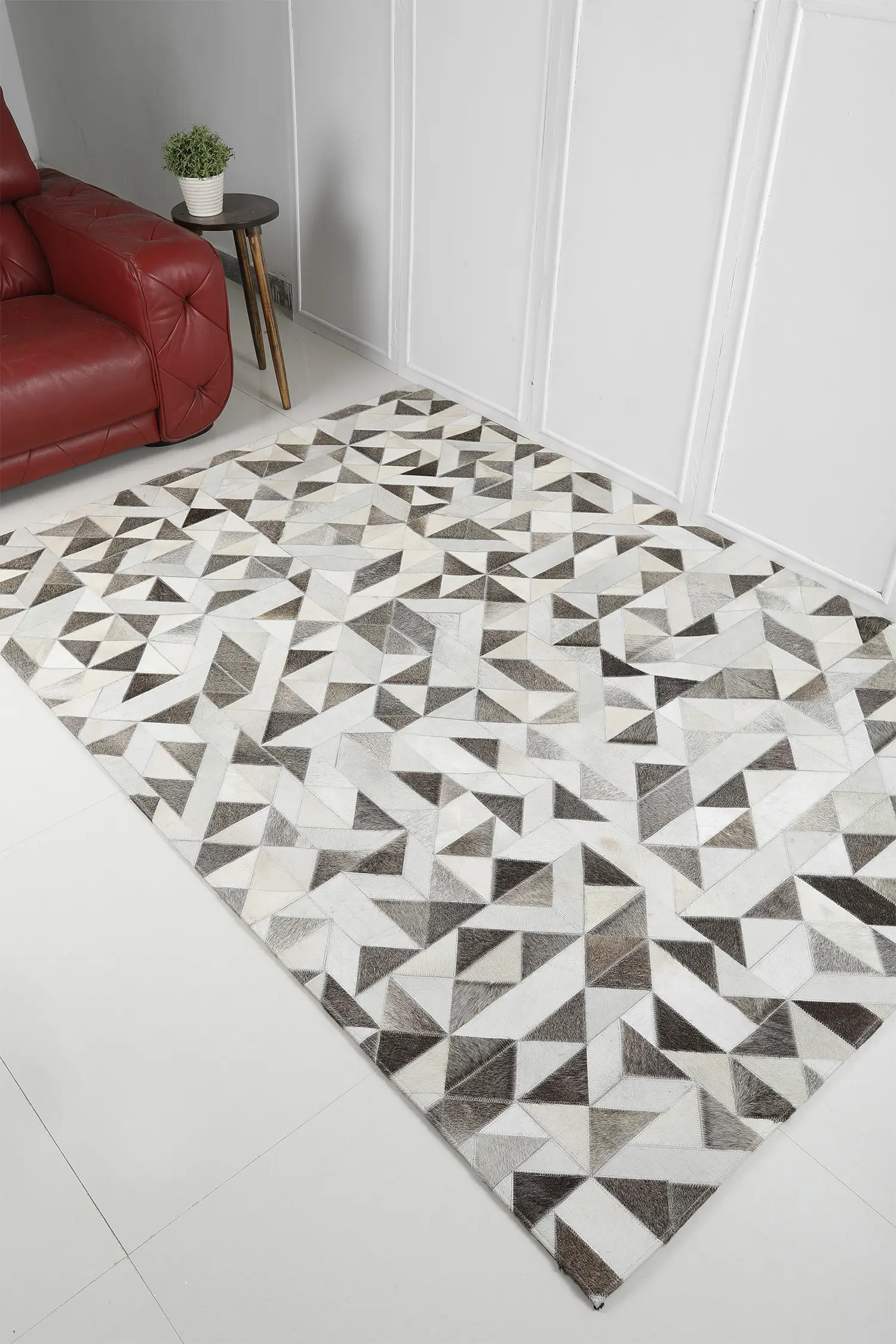 MODERN LOOM JR-0020 Leather Patchwork Rugs