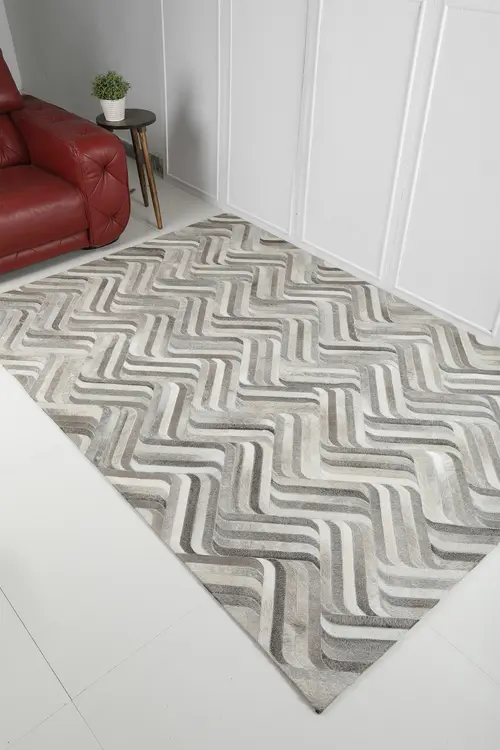 MODERN LOOM JR-0021 Leather Patchwork Rugs