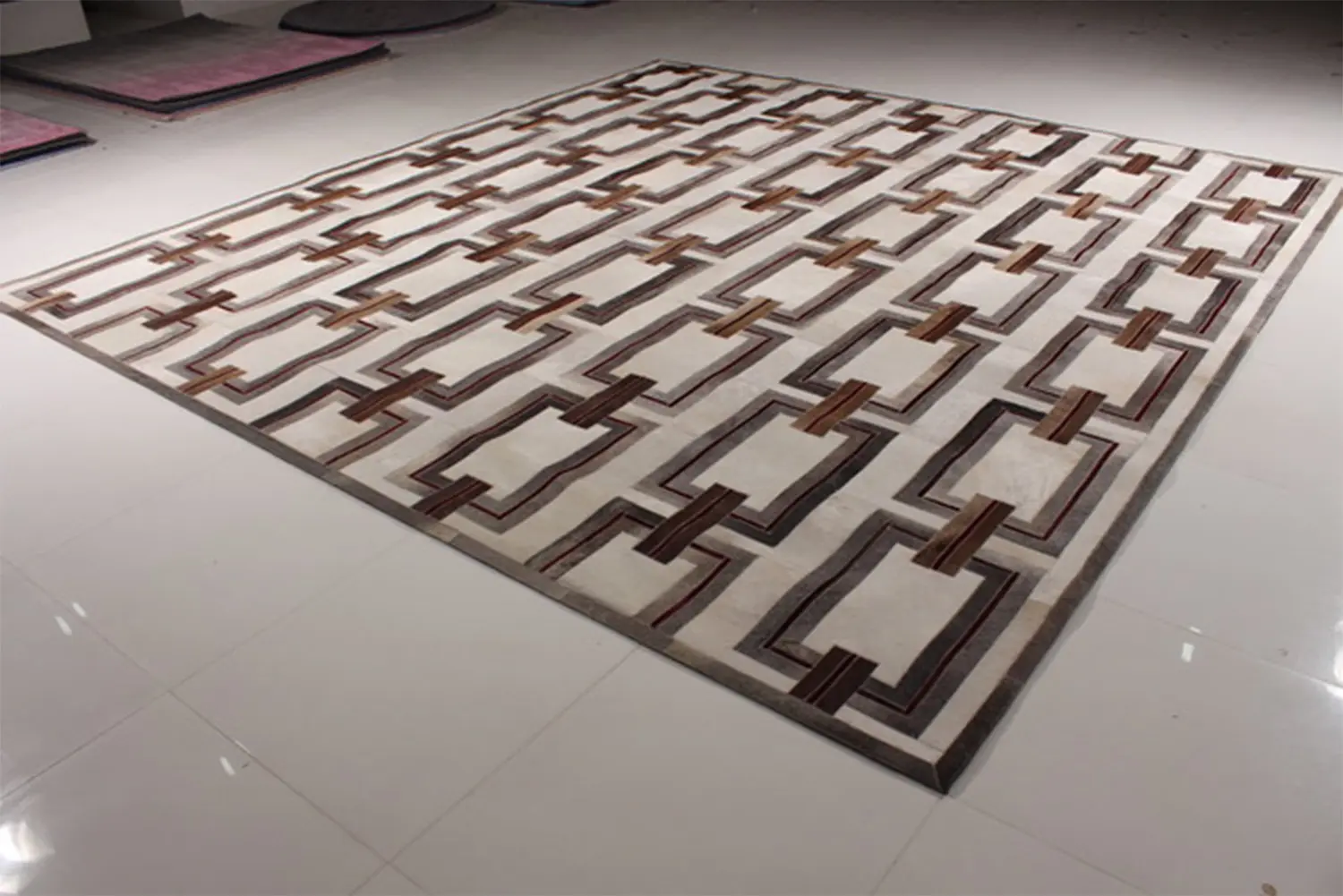 MODERN LOOM JR-8951 Leather Patchwork Rugs
