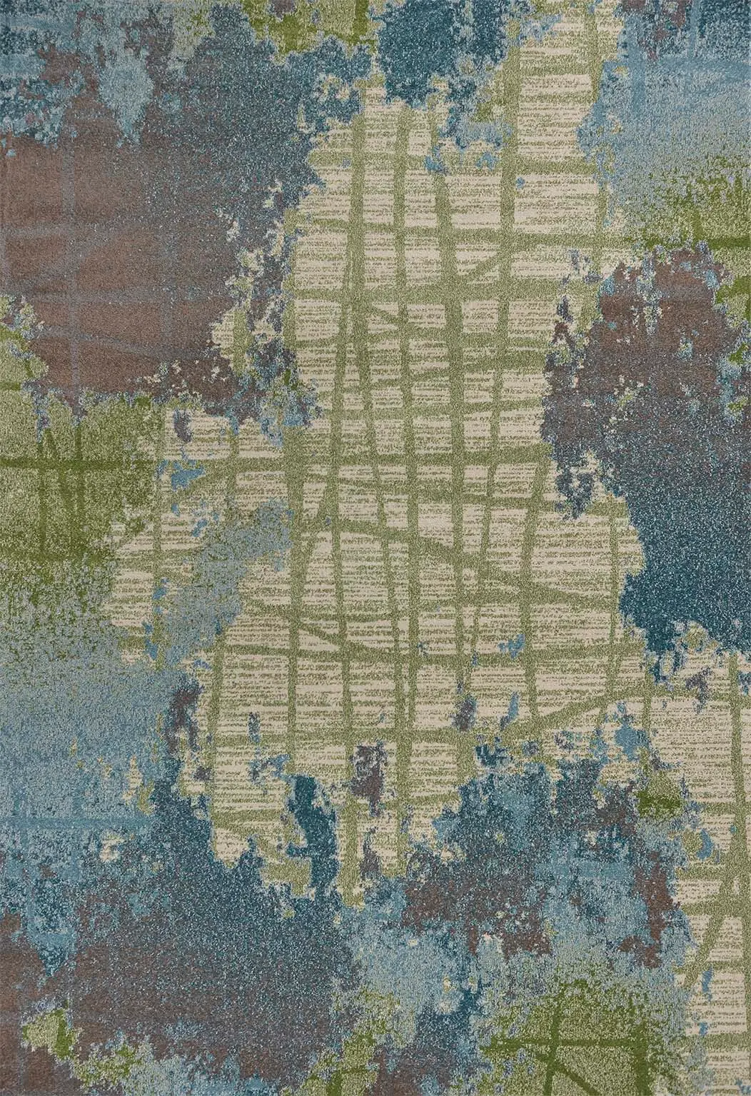 Illusions 6207 Green/Blue Visions Area Rug