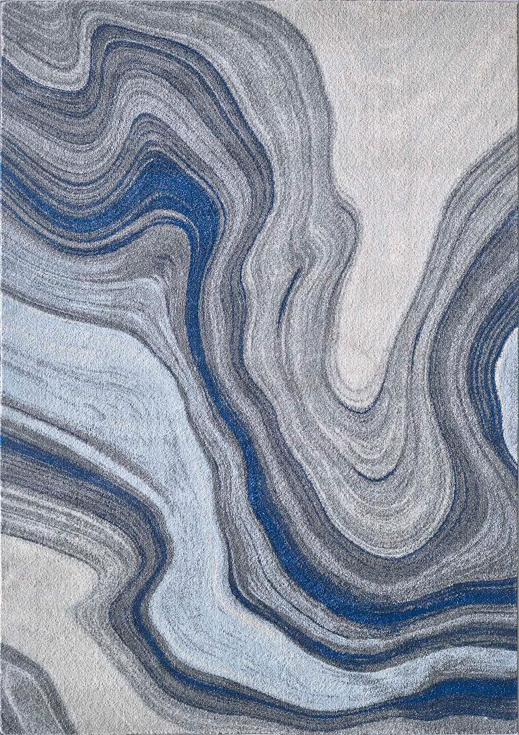 Illusions 6227 Blue/Grey Marble Area Rug