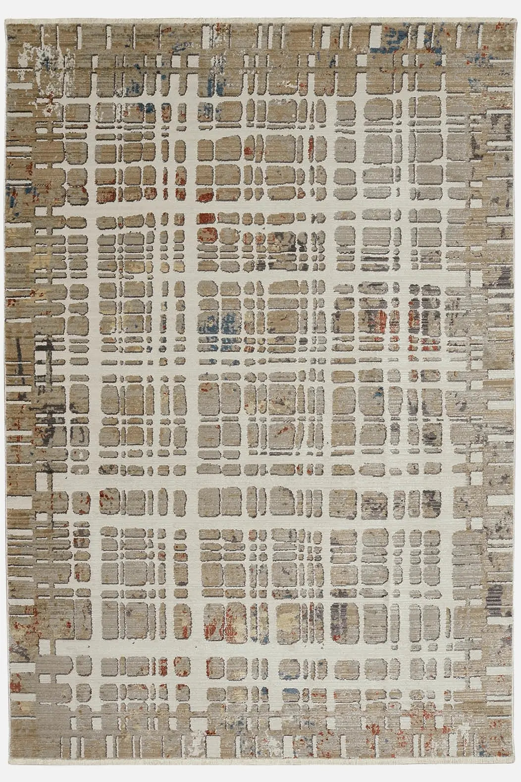 Karina 8259 Ivory Plaid Area Rug