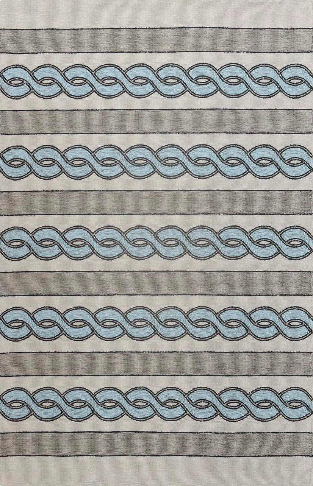 Libby Langdon Hamptons 5235 Ivory/Spa Cable Knit Area Rug