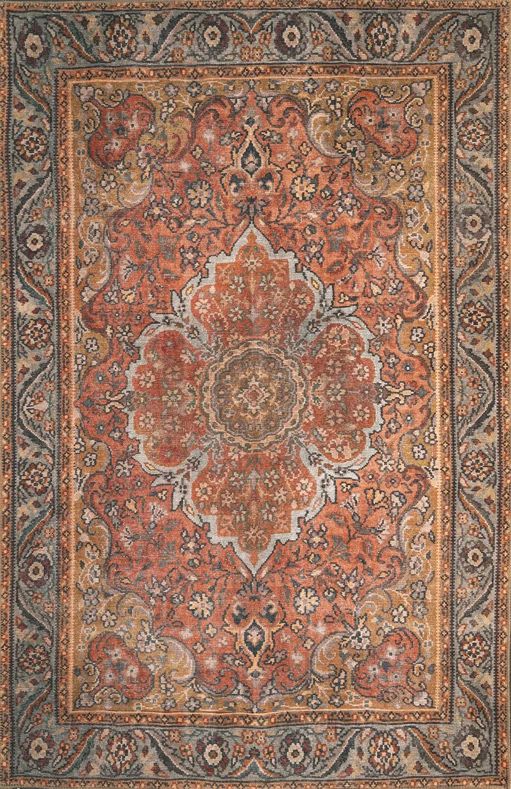 London 4806 Rust Valencia Area Rug Product Image