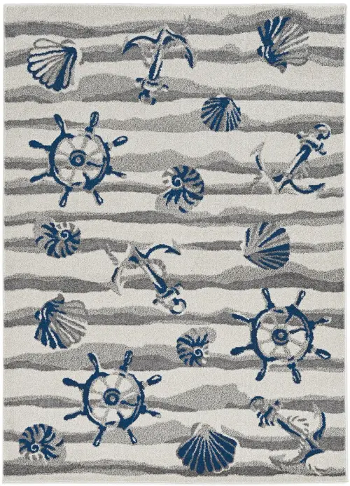 Lucia 2775 Ivory Seashore Area Rug