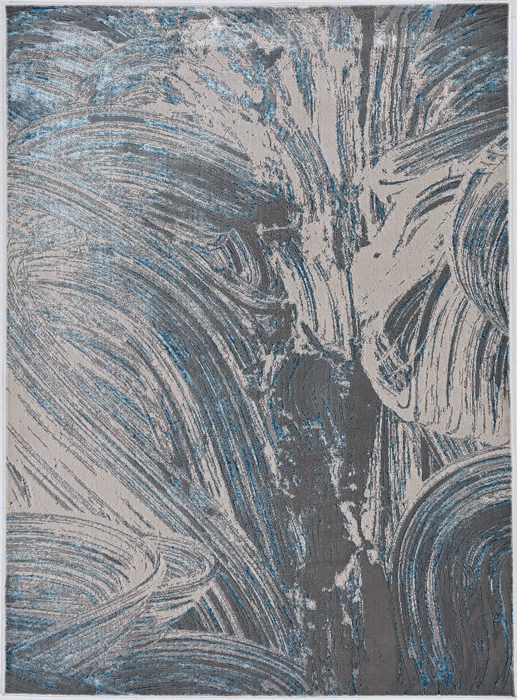 Luna 7130 Silver/Blue Stroked Area Rug