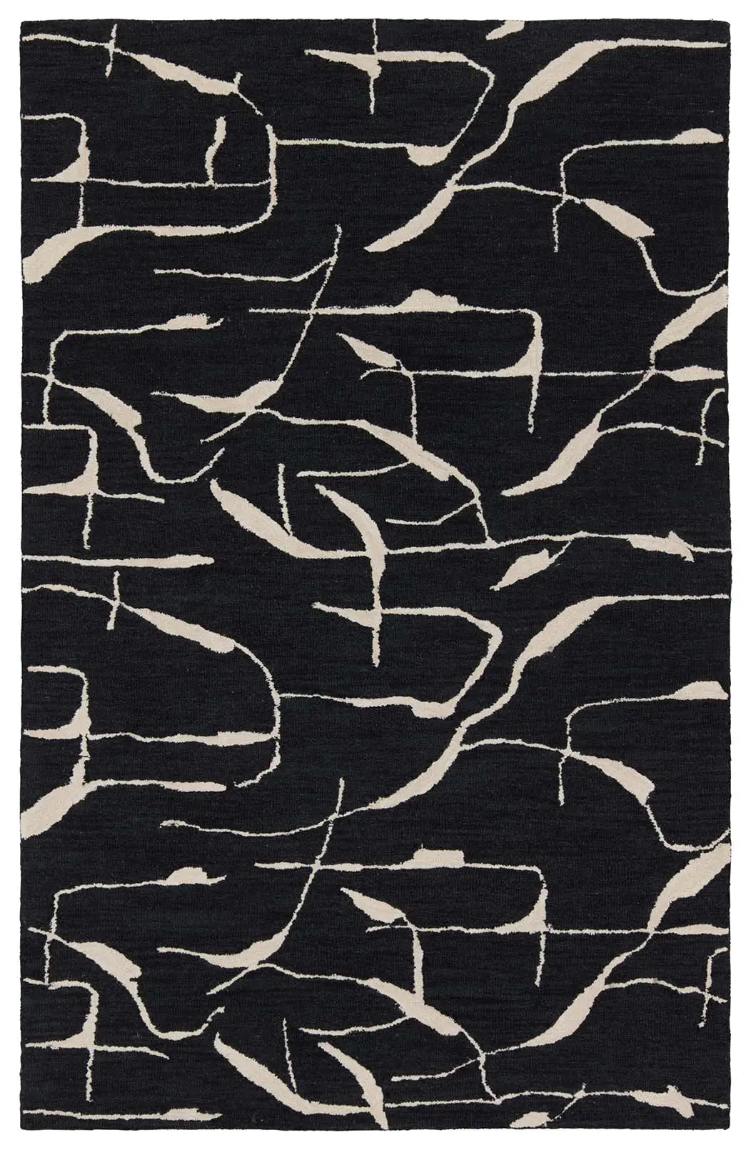 Nikki Chu by Jaipur Living Noir Handmade Abstract Black/ White Area Rug