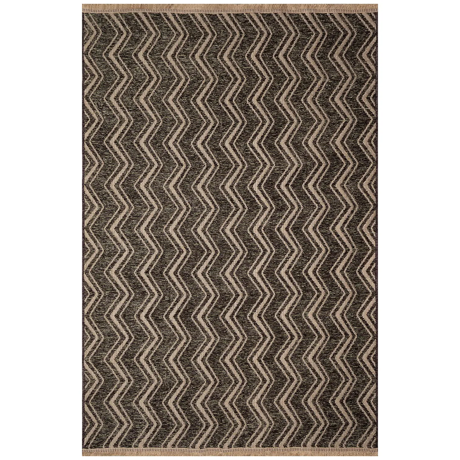 Liora Manne Mercer Low Profile  Non-Skid Indoor  Woven Rug- Zigzag Mink  Product Image