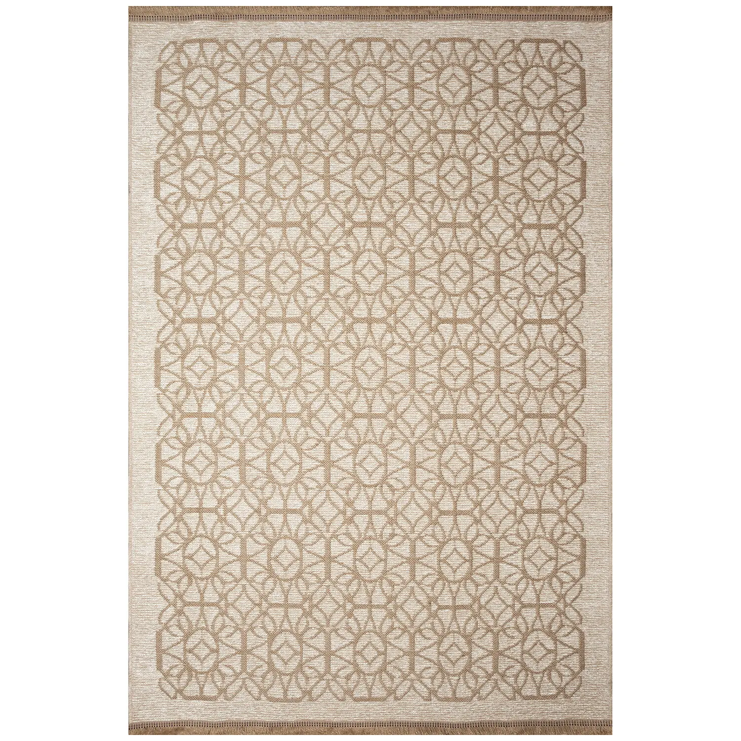 Liora Manne Mercer Low Profile  Non-Skid Indoor  Woven Rug- Tracery Ivory  Product Image