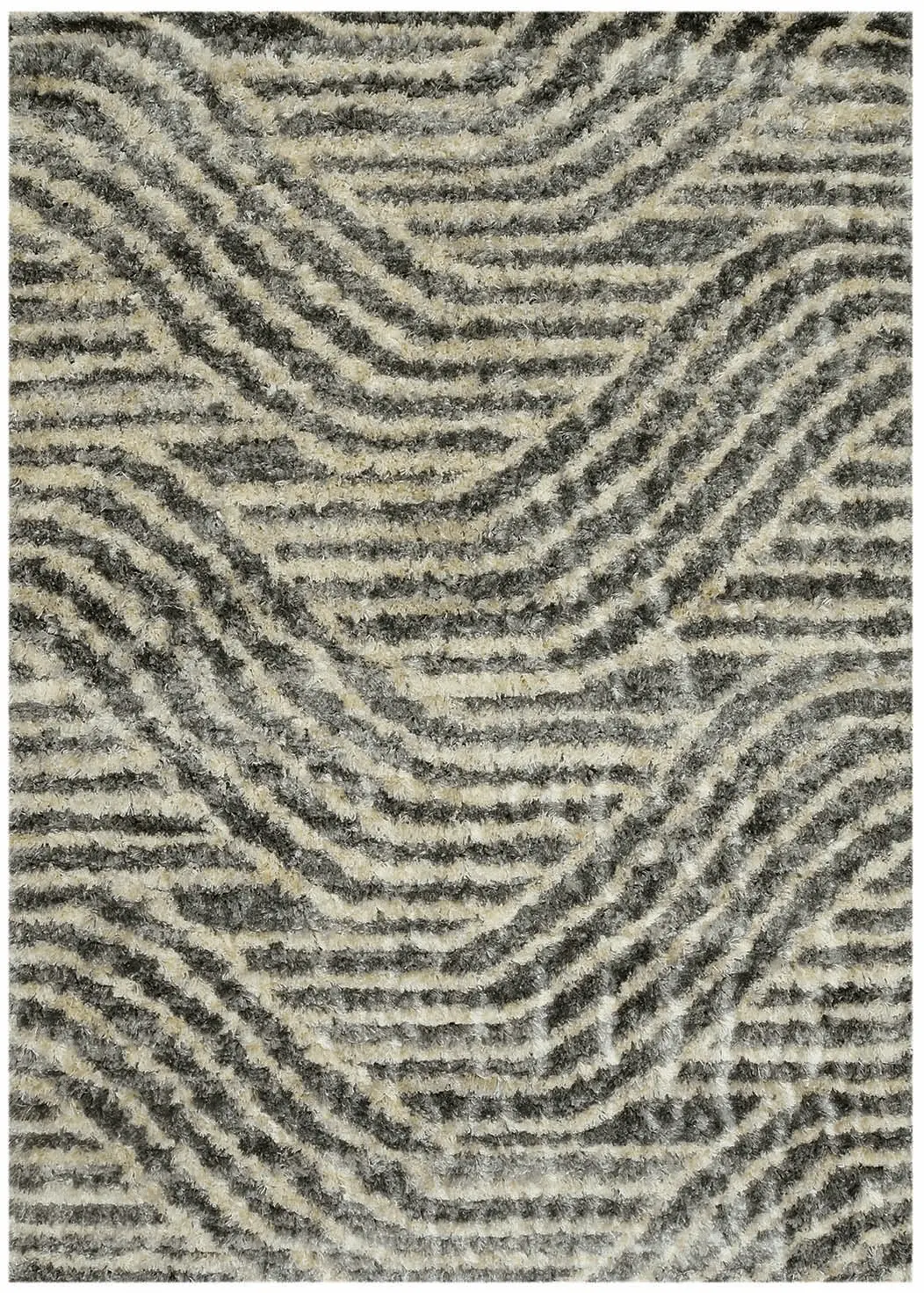 Merino 6715 Charcoal Waves Area Rug
