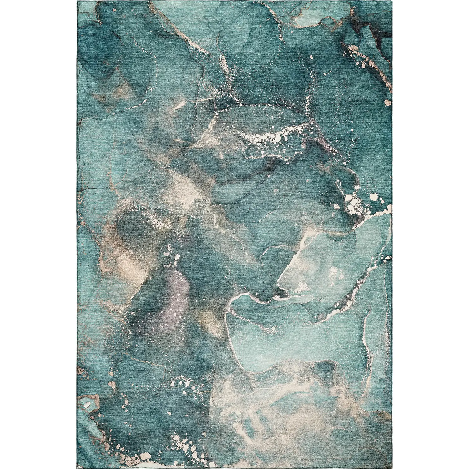 Odyssey OY11 Teal Modern Rug