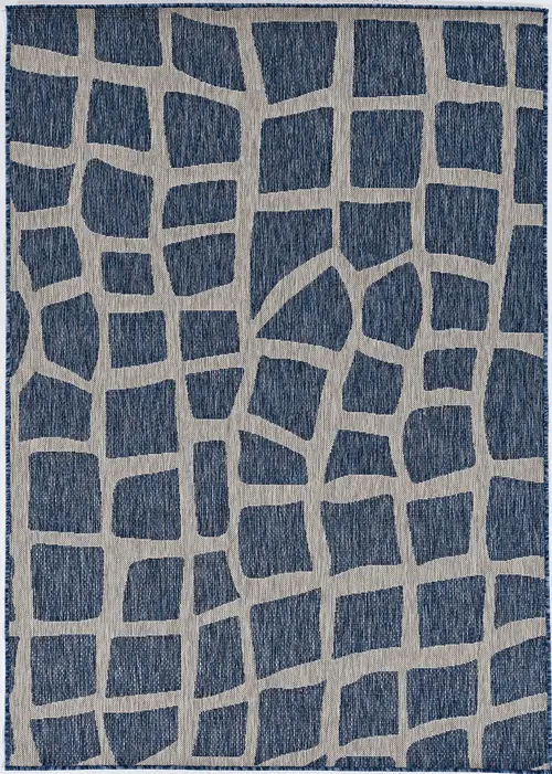 Provo 5763 Blue/Grey Bedrock Area Rug