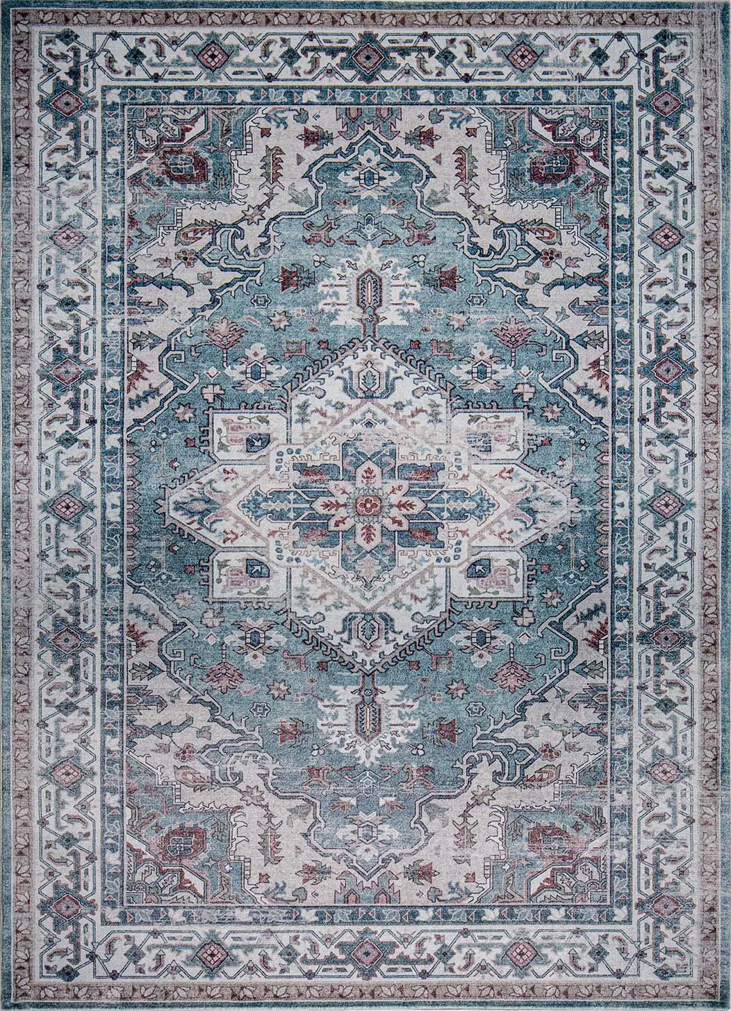 Roxy 2822 Mint Grey Tabriz Area Rug