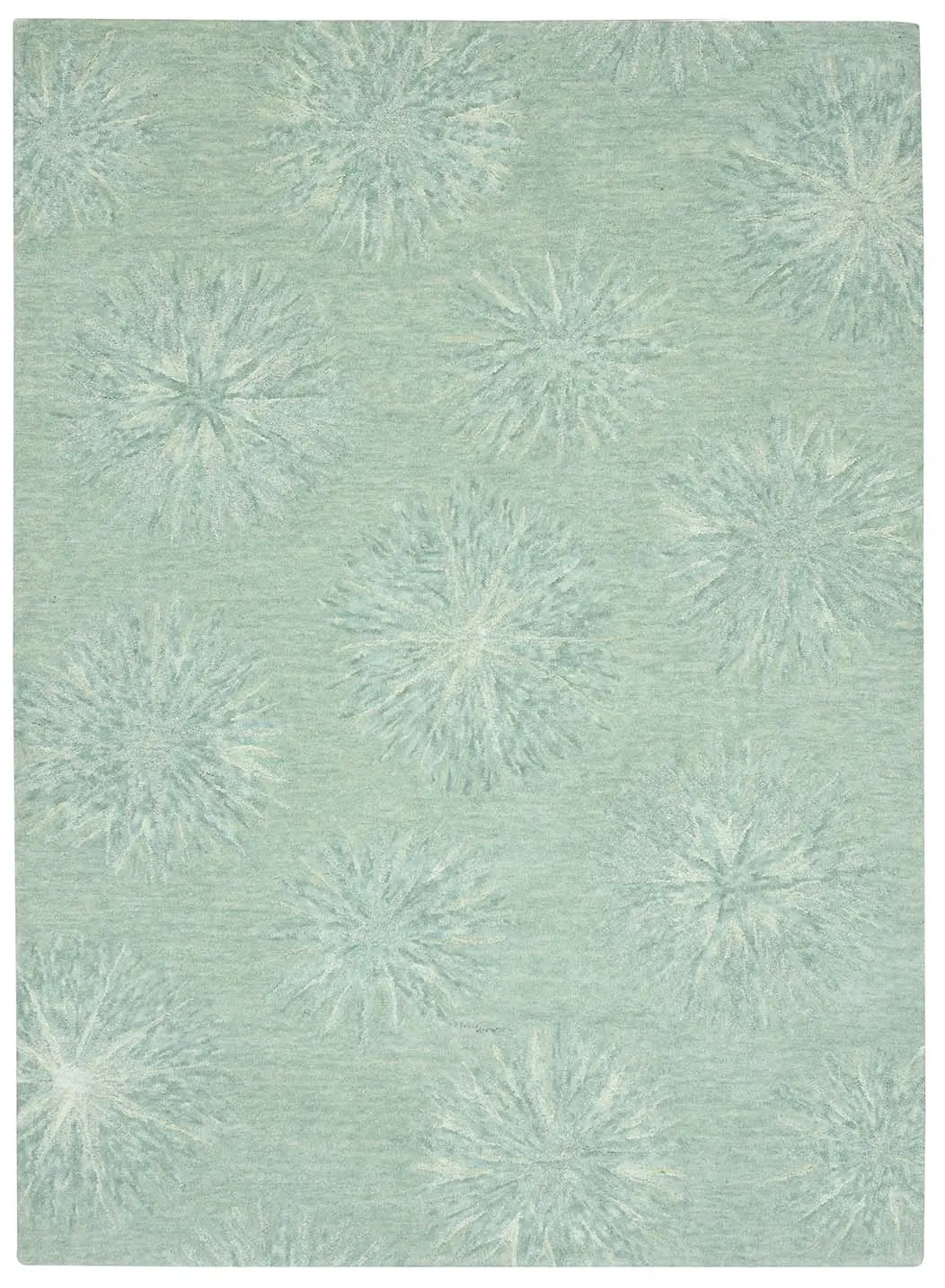 Serenity 1259 Turquoise Burst Area Rug