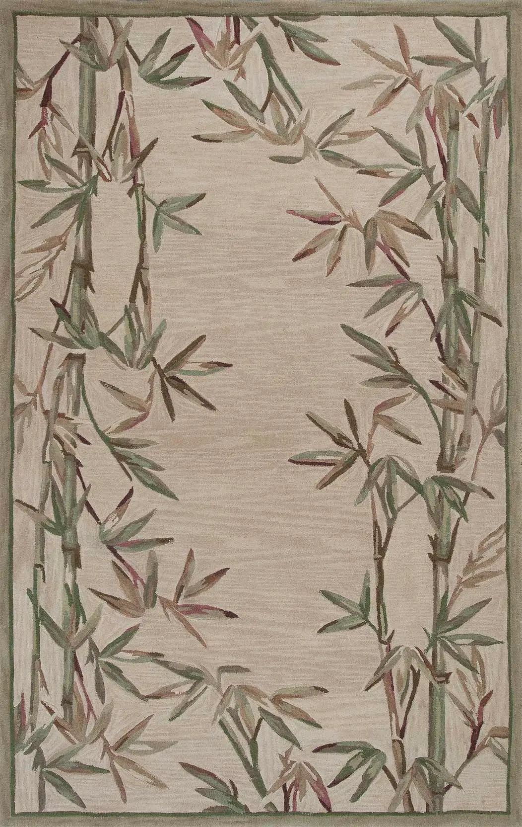Sparta 3146 Ivory Bamboo Border Area Rug