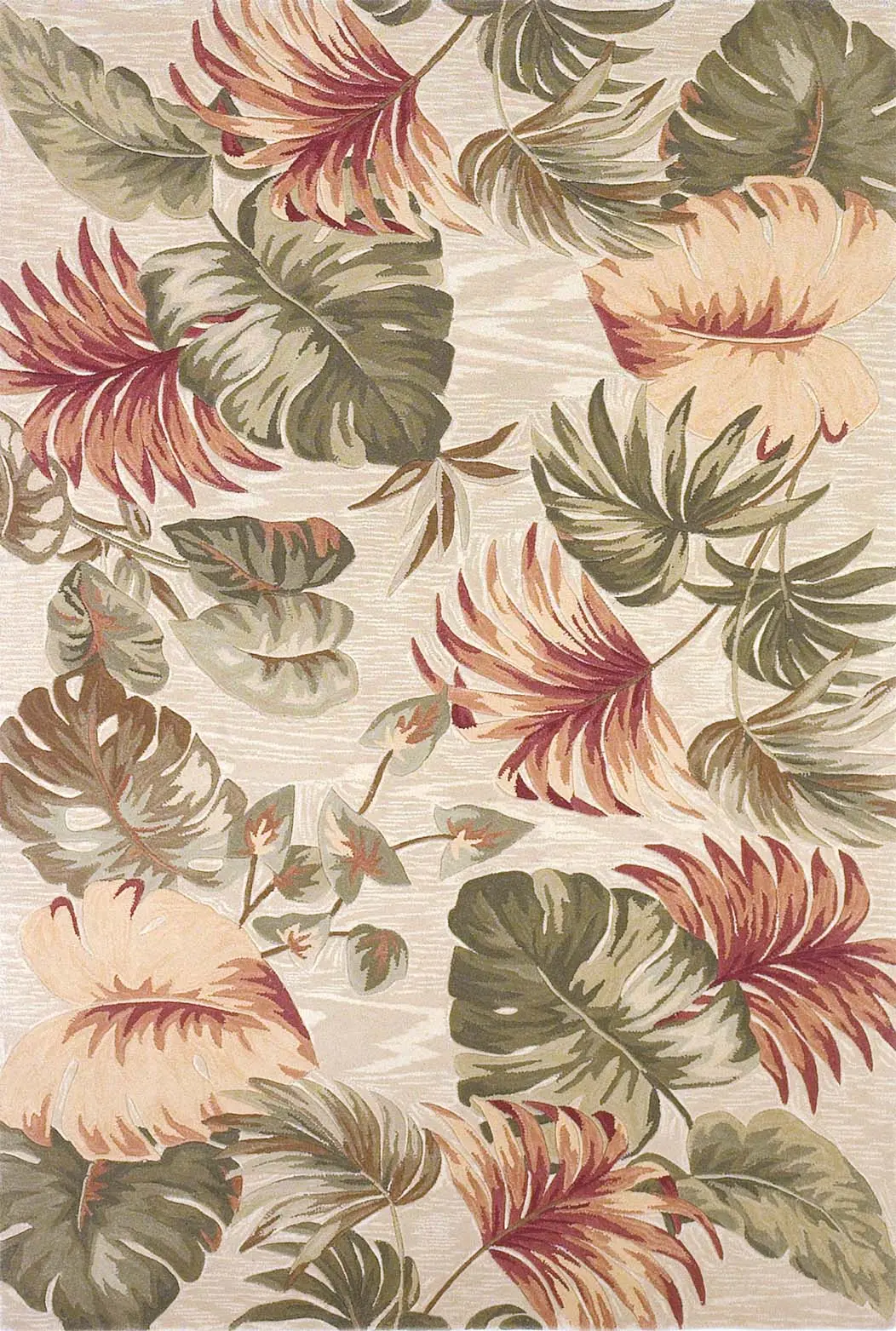 Sparta 3148 Beige Palm Leaves Area Rug