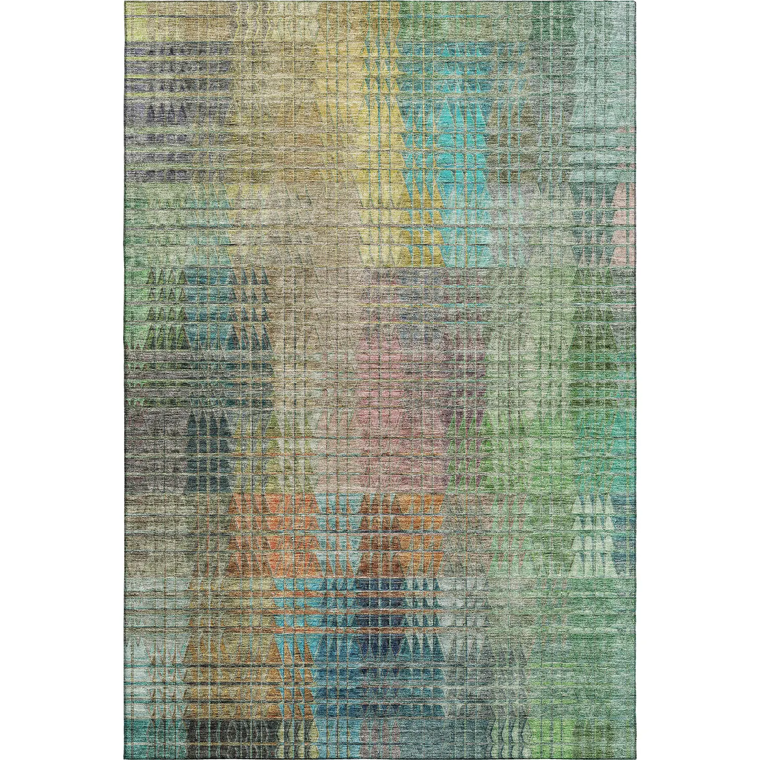Trevi TV6 Green Modern Rug