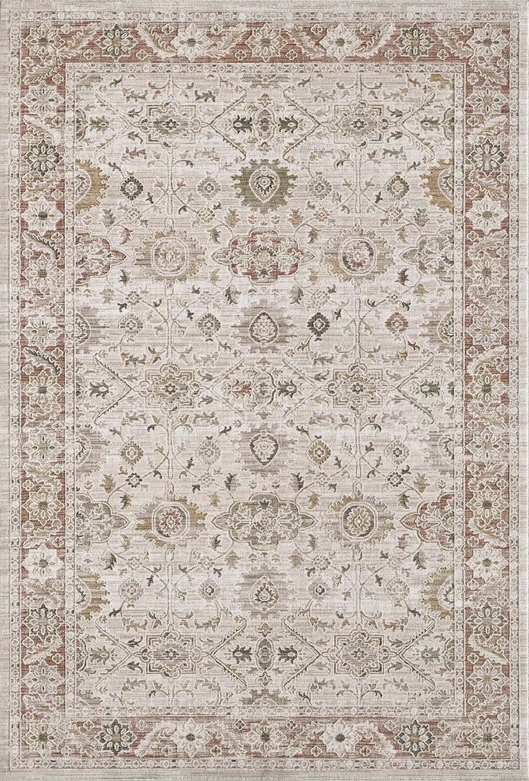 Woodland 7902 Ivory Red Mia Area Rug Product Image