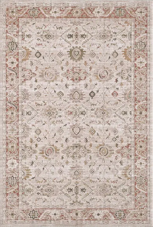 Woodland 7902 Ivory Red Mia Area Rug