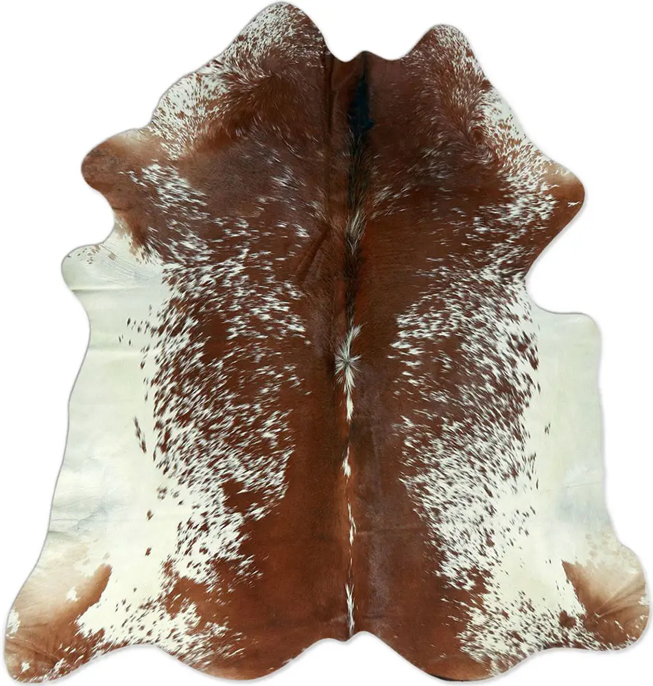 AyubRugs Brown Patterned Cow Hide Rug