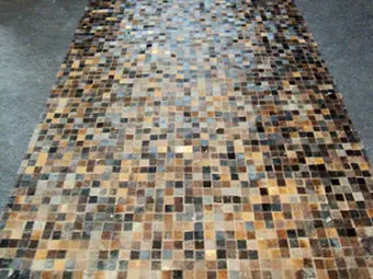 AyubRugs Black Leather Rug 5