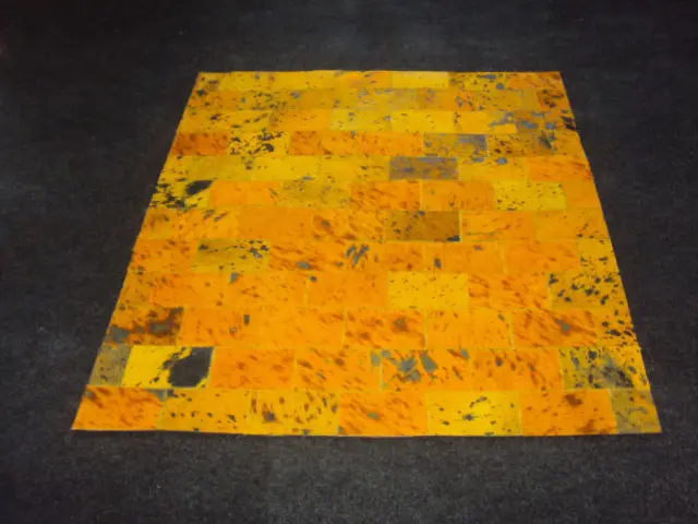 AyubRugs Yellow Leather Rug 2