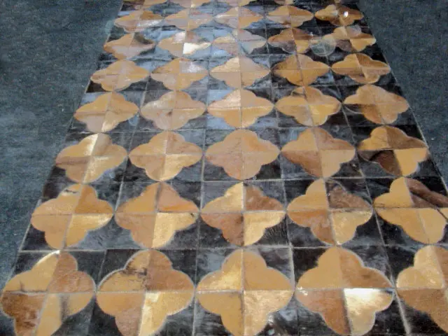 AyubRugs Brown Leather Rug 3