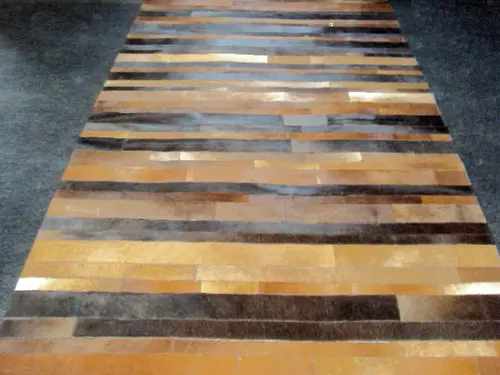 AyubRugs Brown Leather Rug 4