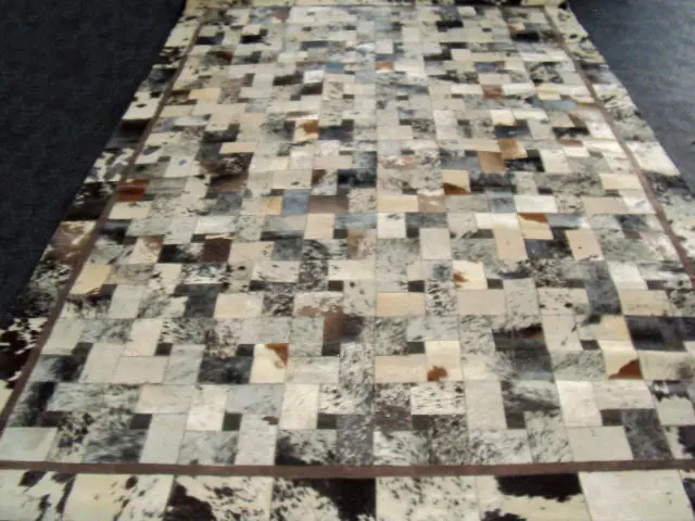 AyubRugs Multi-Colored Patterned Leather Rug 4