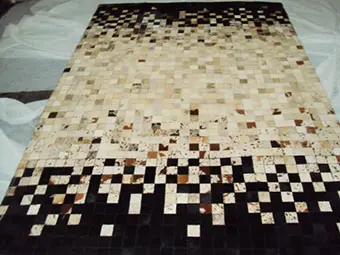 AyubRugs Multi-Colored Leather Rug 8