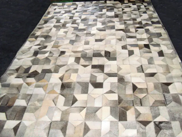 AyubRugs Multi-Colored Leather Rug 9