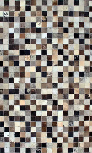 AyubRugs Multi-Colored Leather Rug
