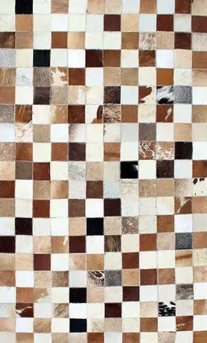 AyubRugs Multi-Colored Patterned Leather Rug