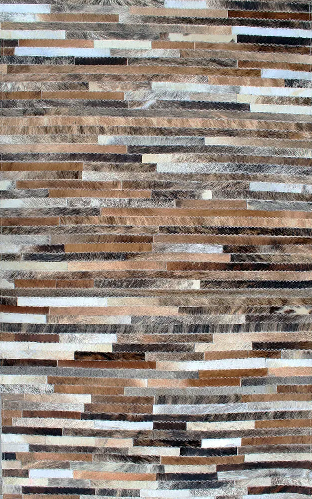 AyubRugs Multi-Colored Patterned Leather Rug 2